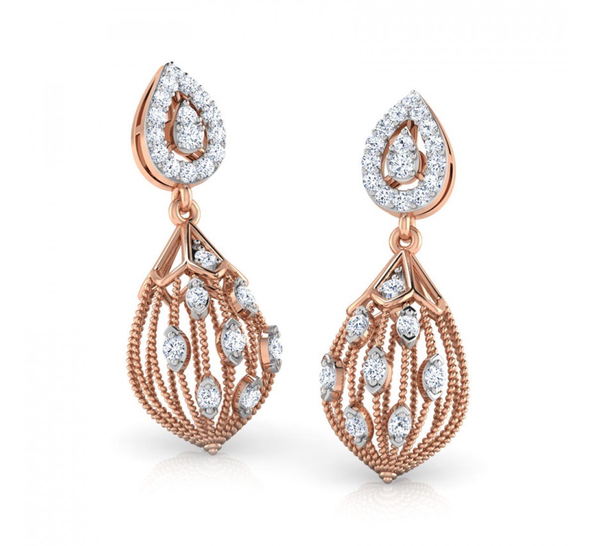 Crest Diamond Jhumkas