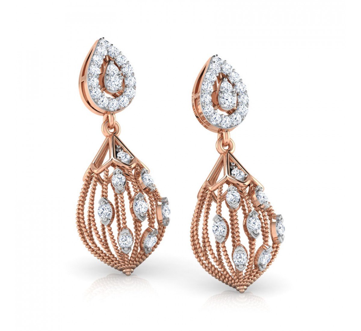 Crest Diamond Jhumkas