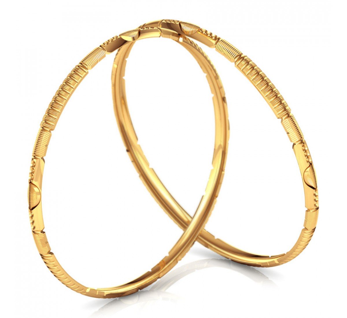 Fractal Bespoke Gold Bangles