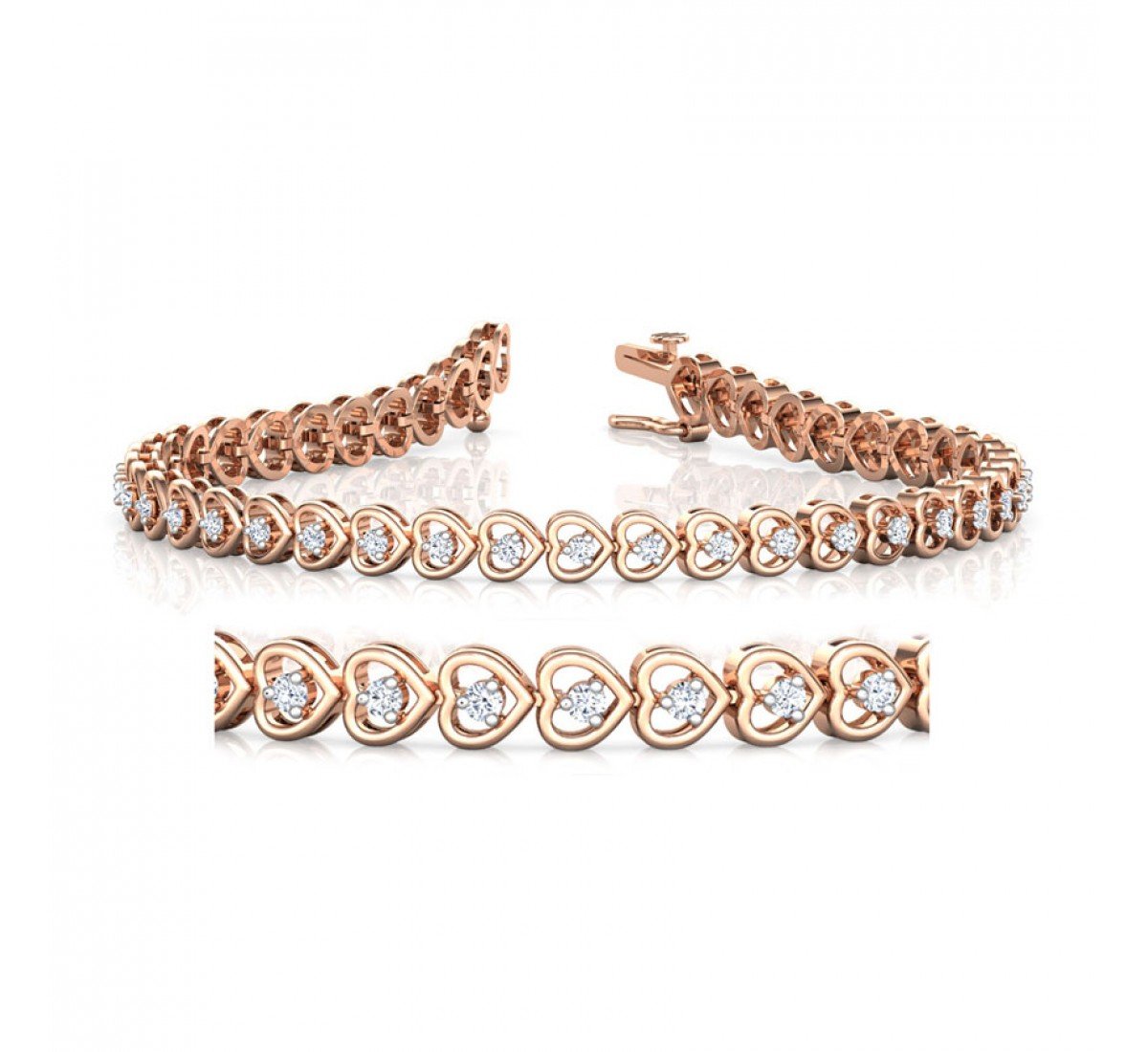 Twine Logy Cross Diamond Bracelet