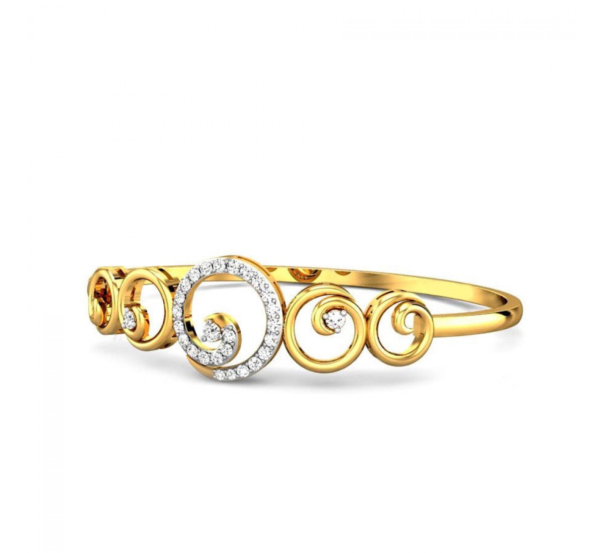 Euphoria Patterned Gold Bangles