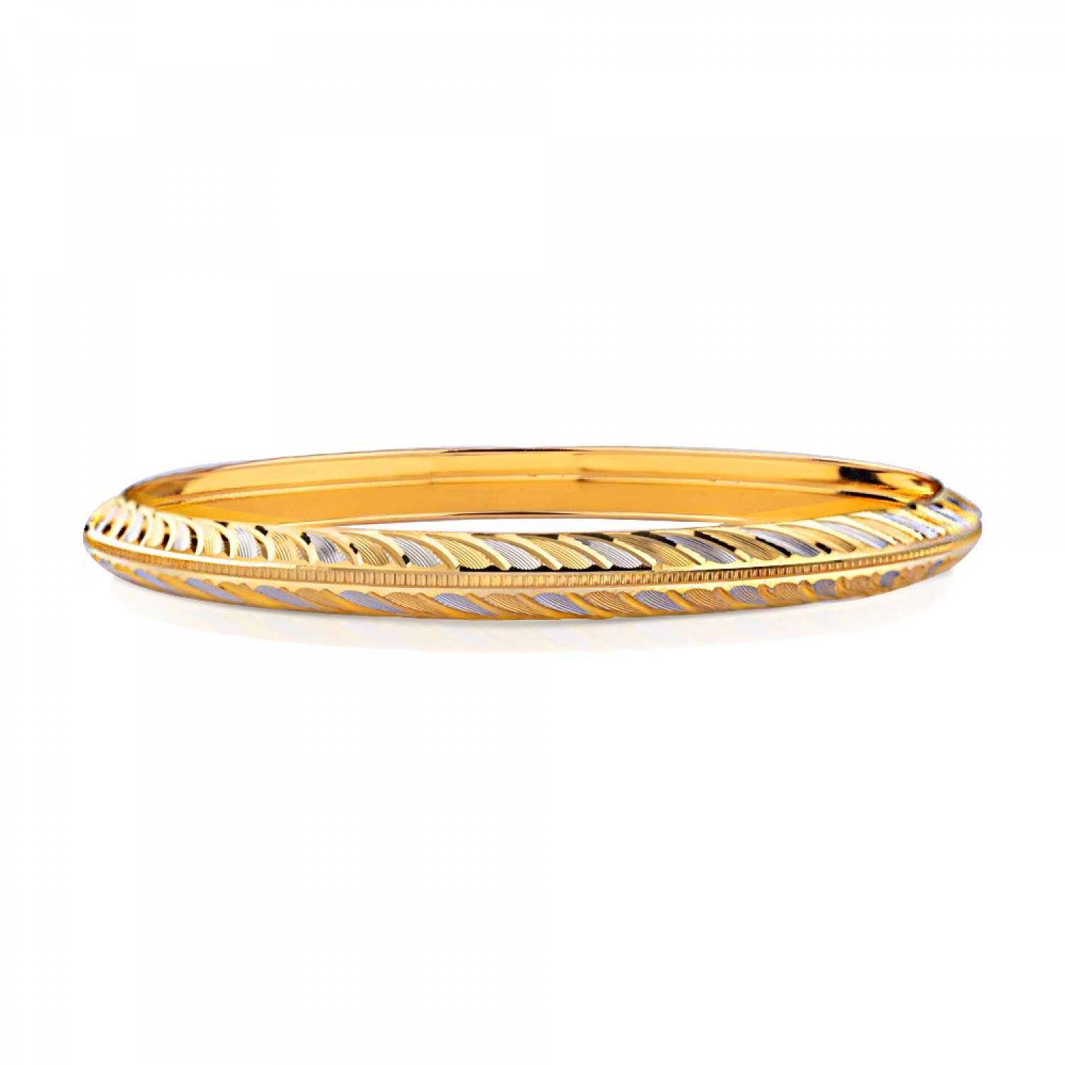 Graceful Enamel Gold Bangles