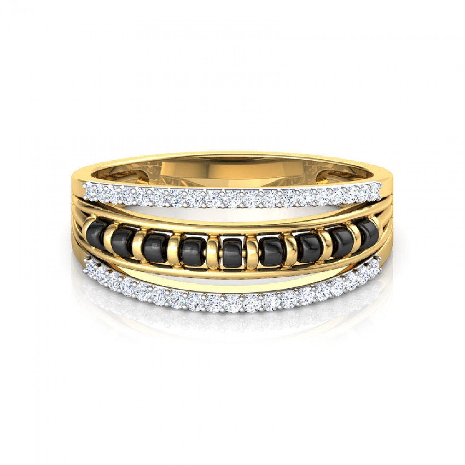 Twined Lisa Mangalsutra Diamond Ring