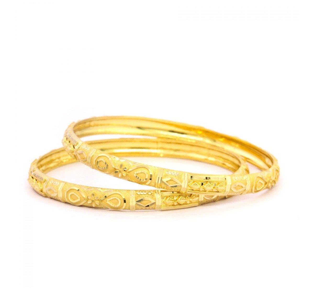 Engraved Lana Gold Bangles