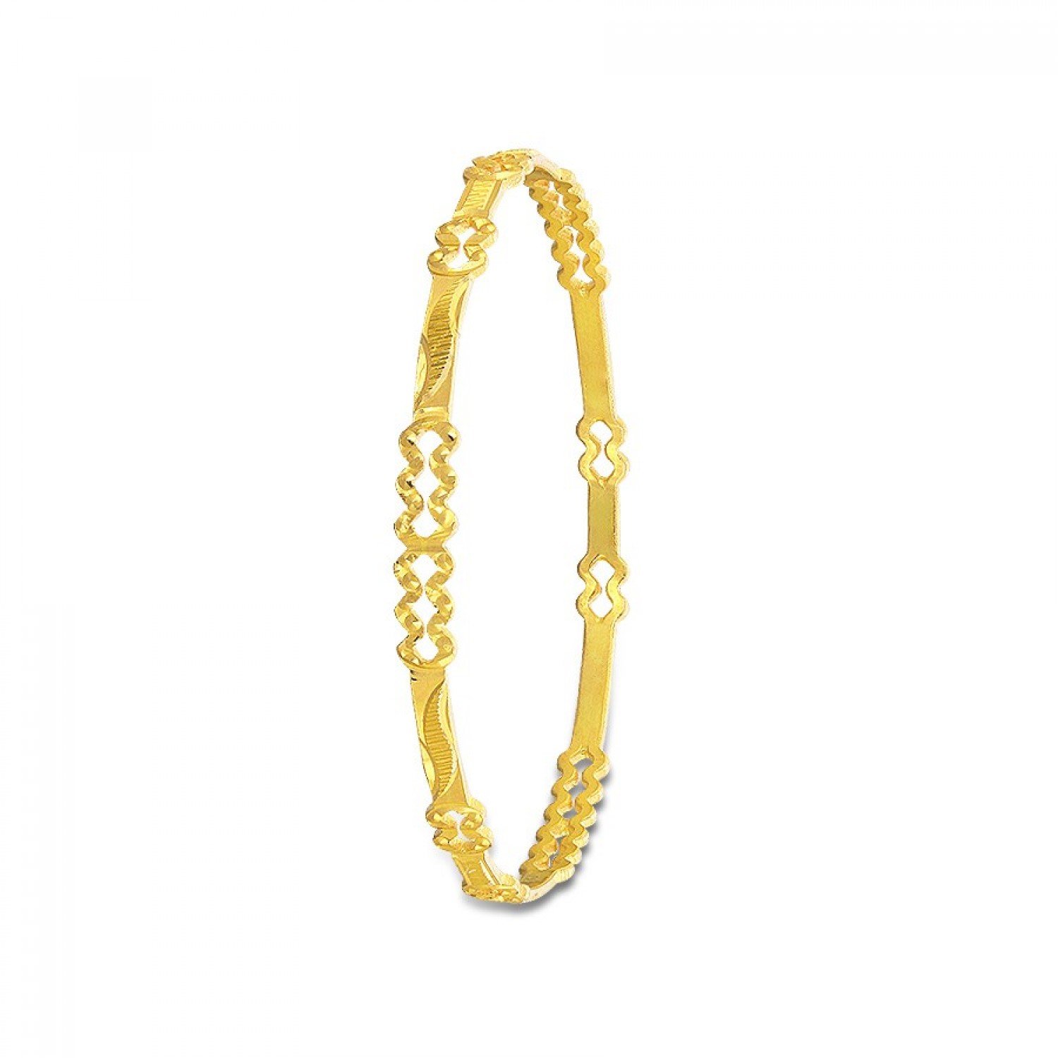 Joice Chevron Gold Bangles