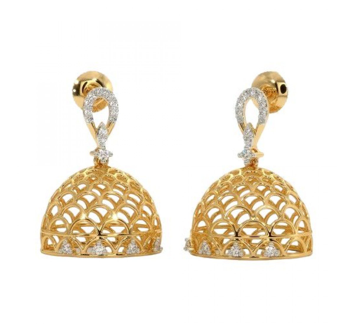 Frosted Punita Diamond Jhumkas