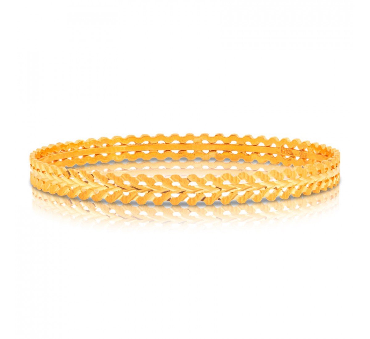 Gilded Petal Gold Bangles