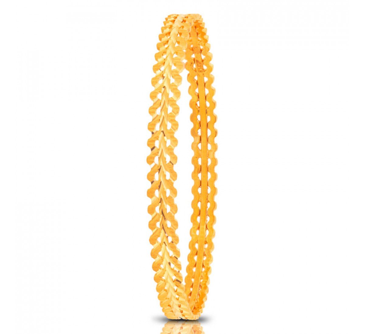 Gilded Petal Gold Bangles