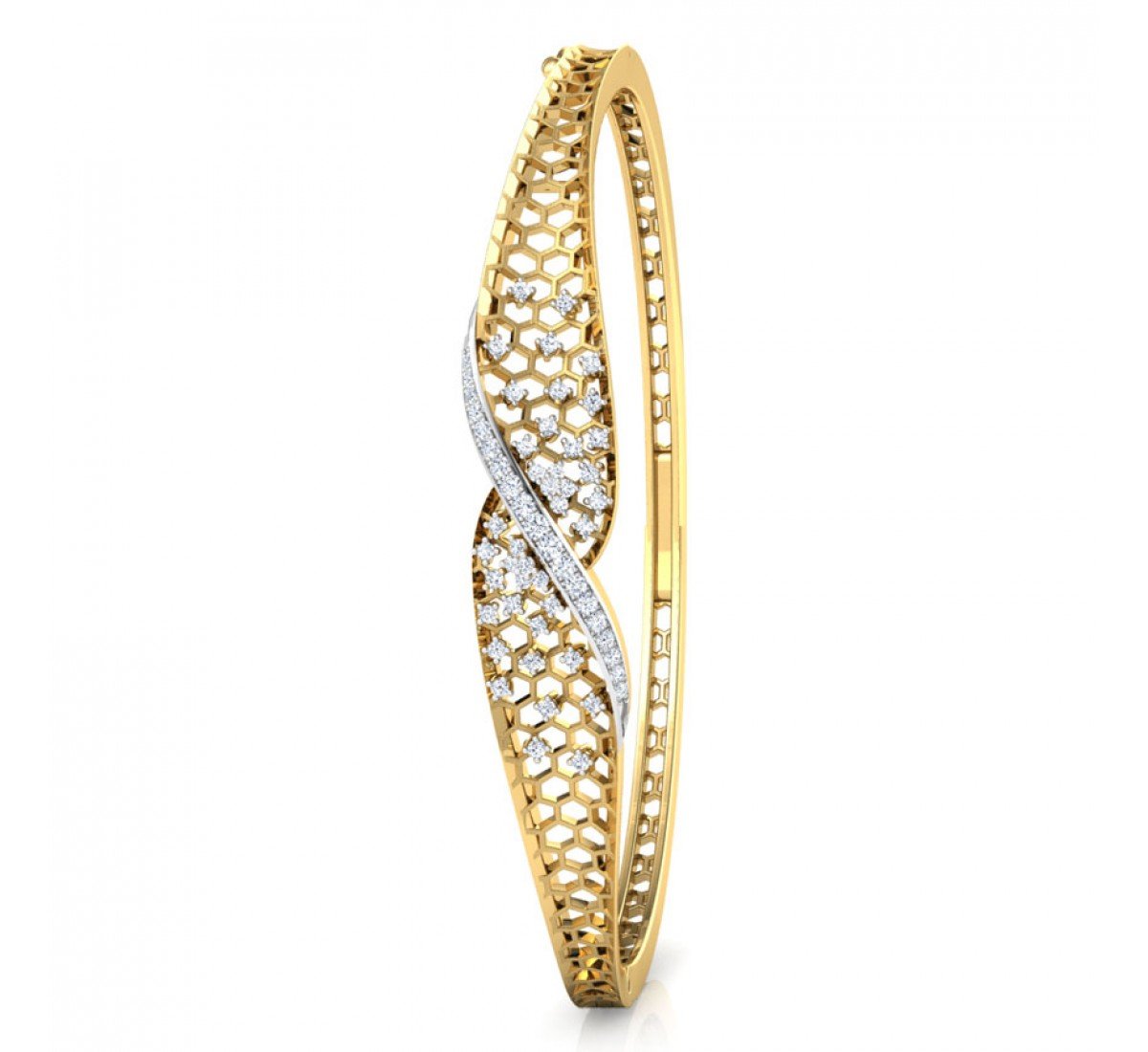 Entwined Lattice Diamond Bangles