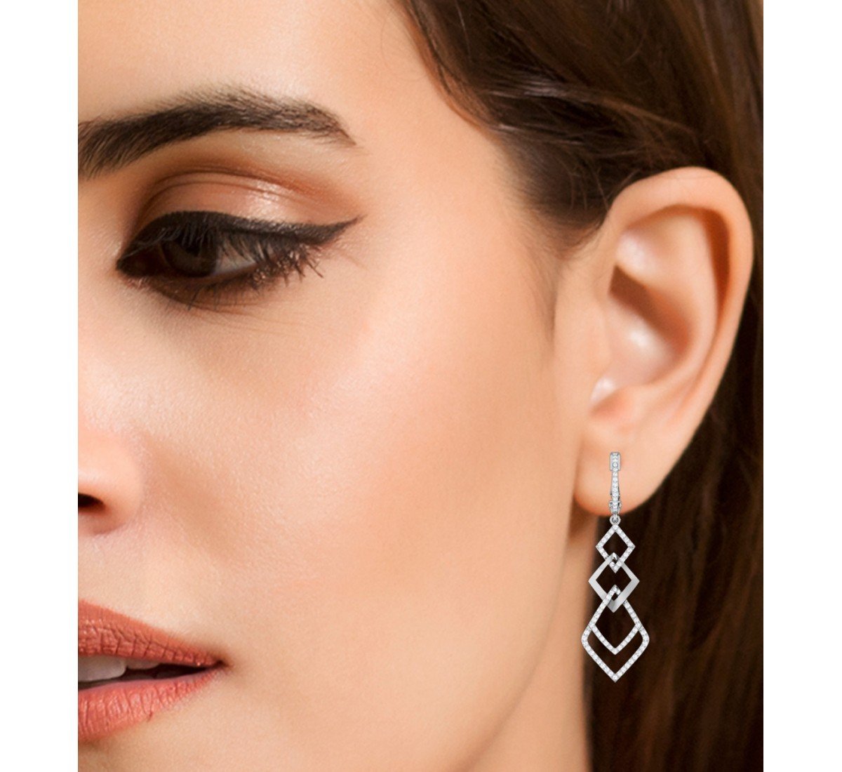 Nectarize Pendulum Diamond Earrings