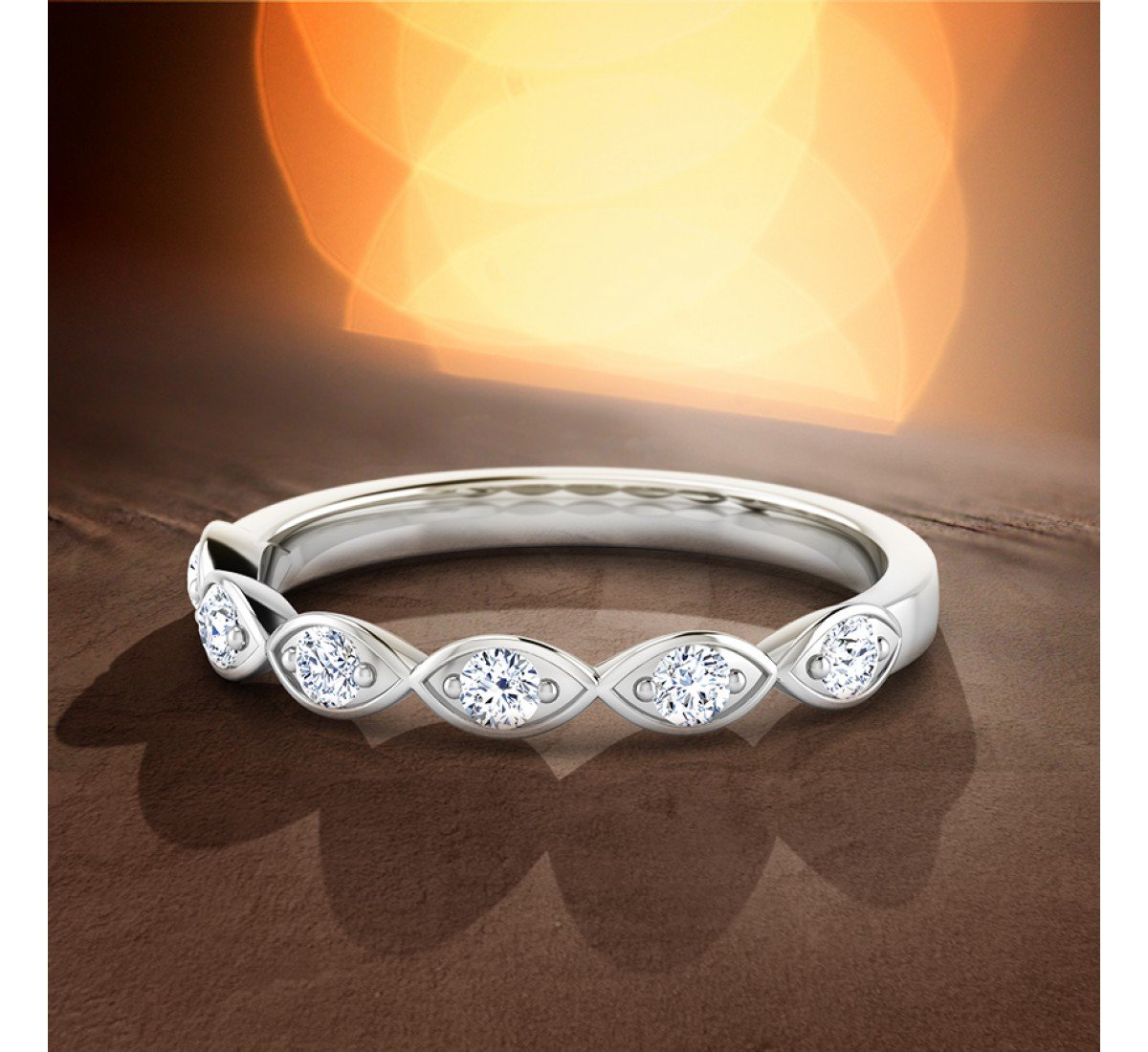 Ethereal Twist Filigree Diamond Band