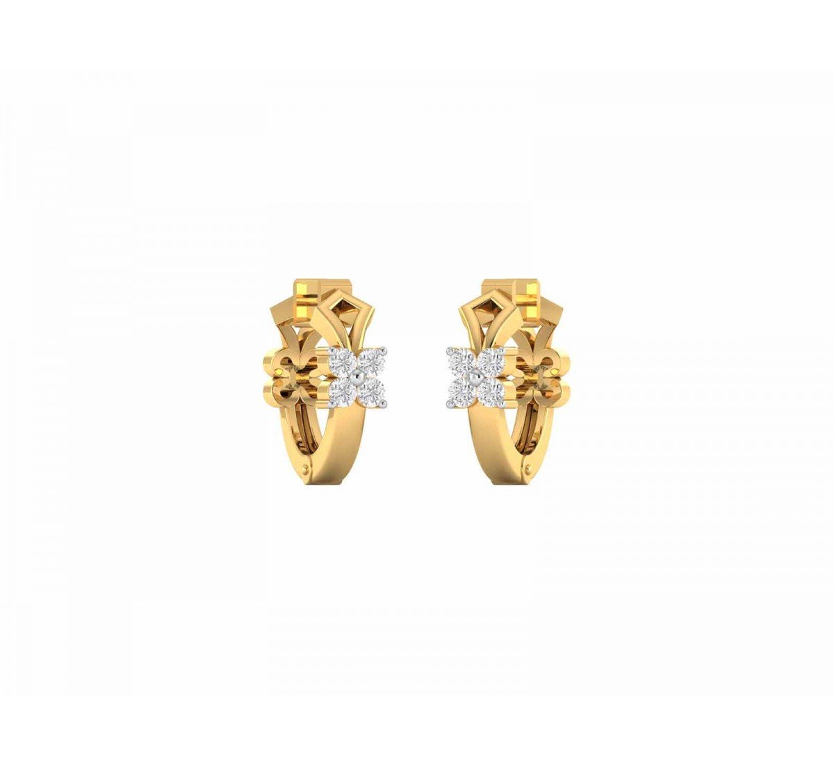 Flutter Vein Diamond Earrings