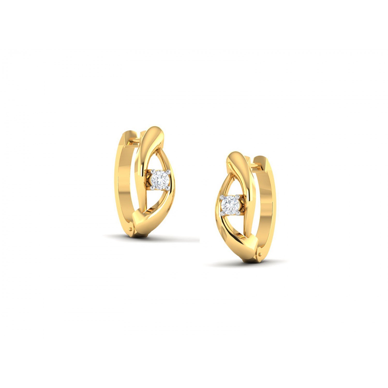 Celtic Petal Diamond Earrings