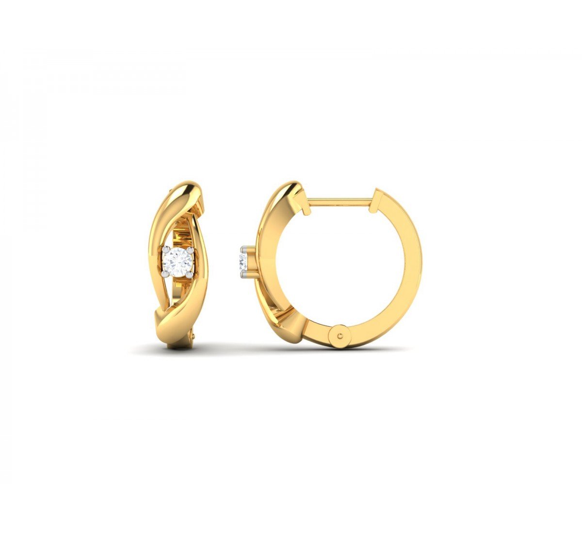 Celtic Petal Diamond Earrings