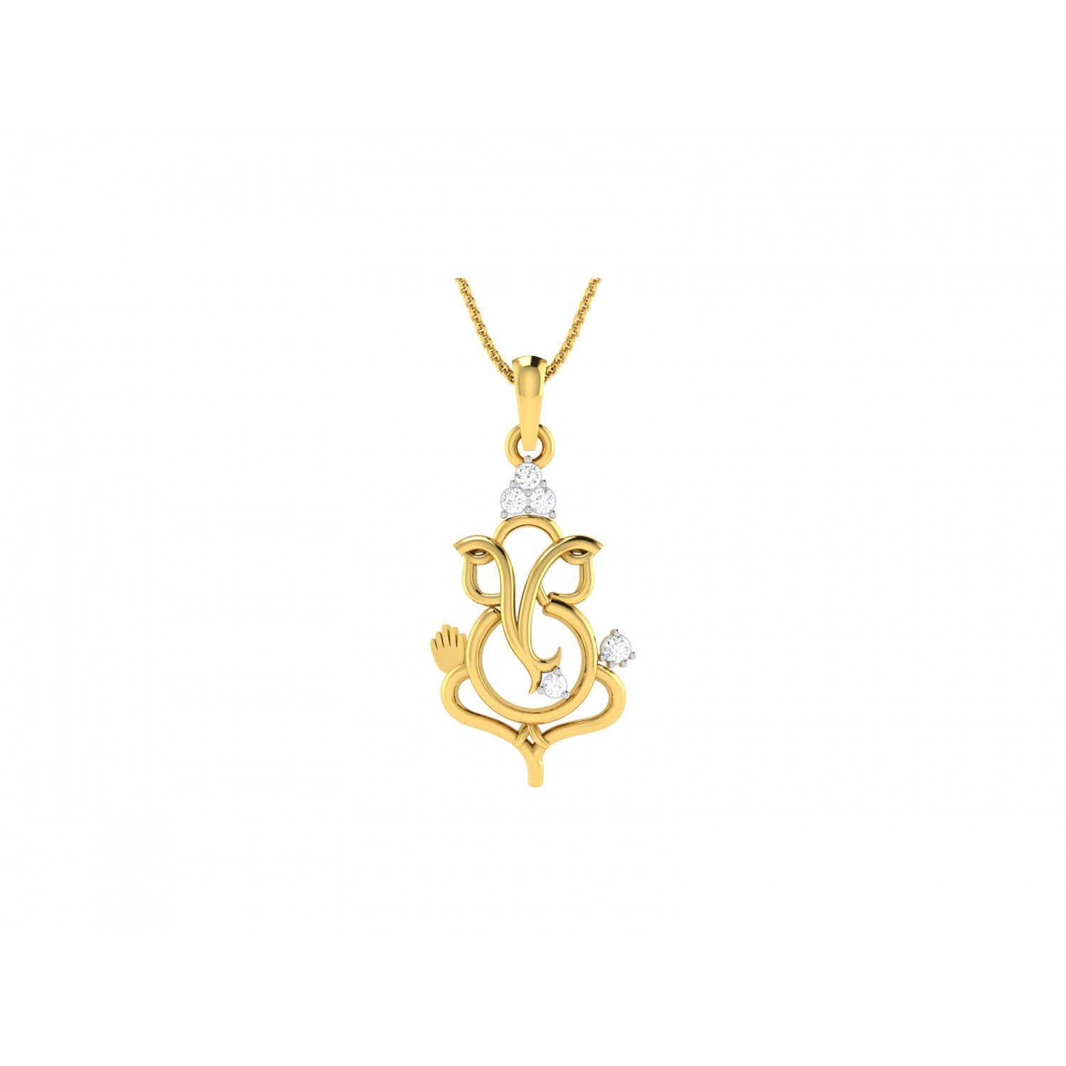 Lambodar Ganesha Diamond Pendant