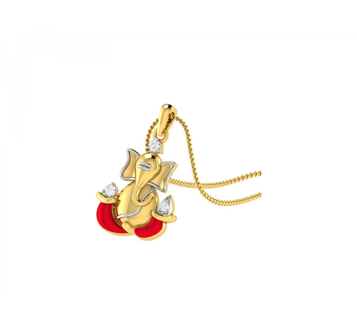 Gajaanan Ganeya Diamond Pendant
