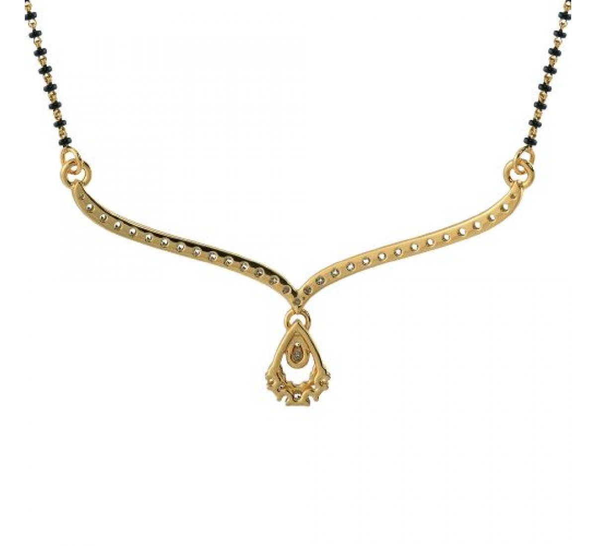 Ammolite Diamond Mangalsutra