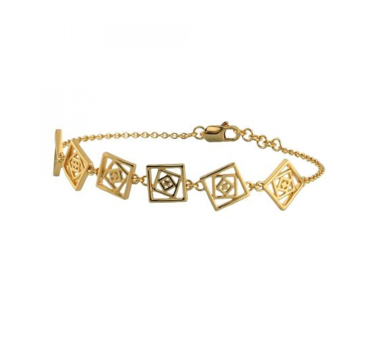Prism Texture Gold Bracelet