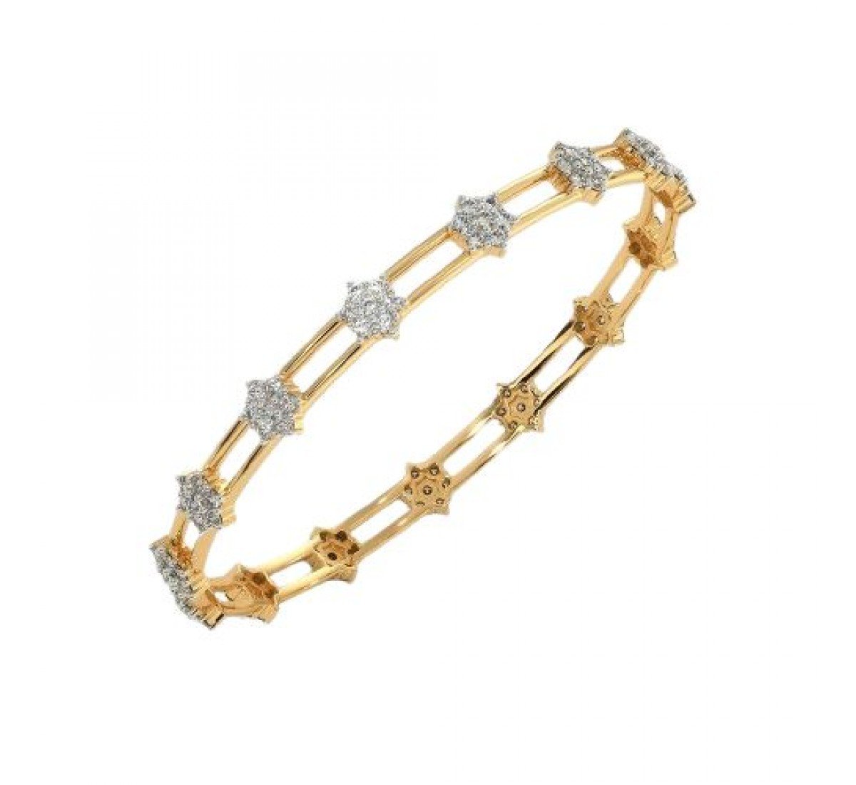 Cutout Brilliant Diamond Bangles