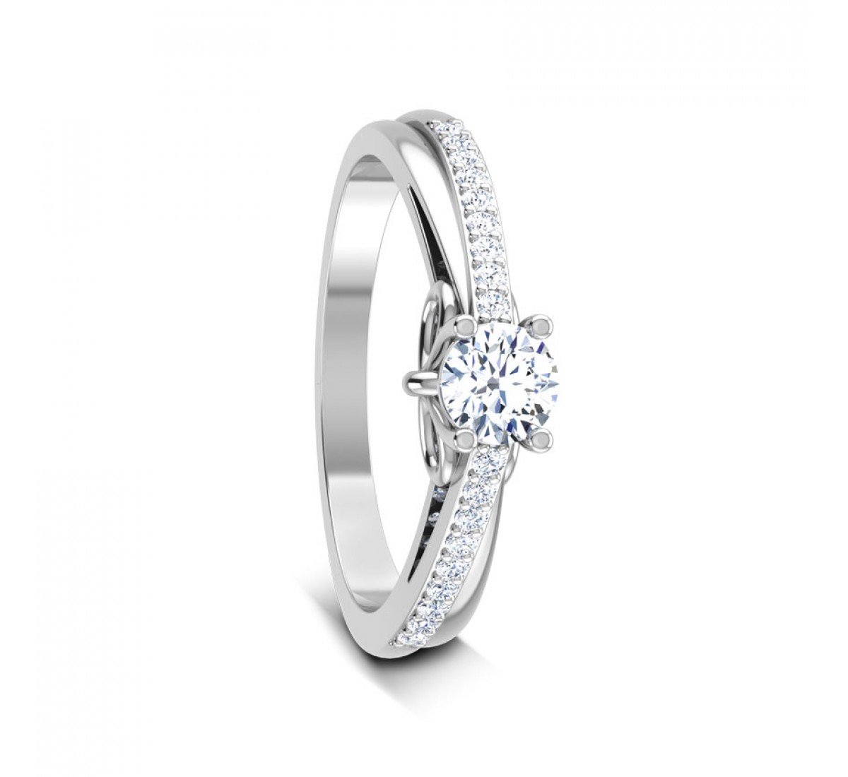Pavoquin Ribbon Solitaire Diamond Ring