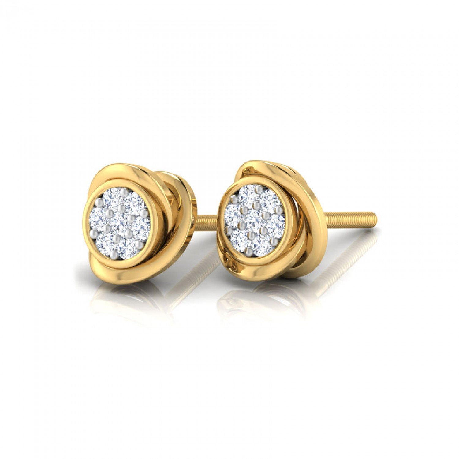 Frond Diamond Earrings