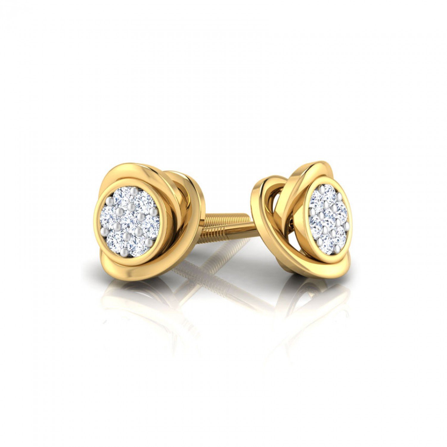 Frond Diamond Earrings