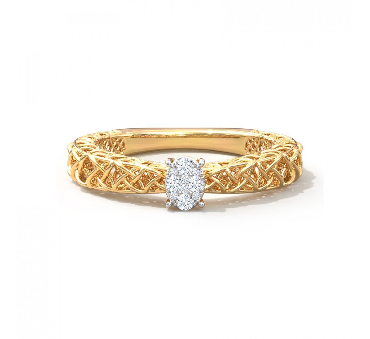 Cursive Primrose Diamond Ring