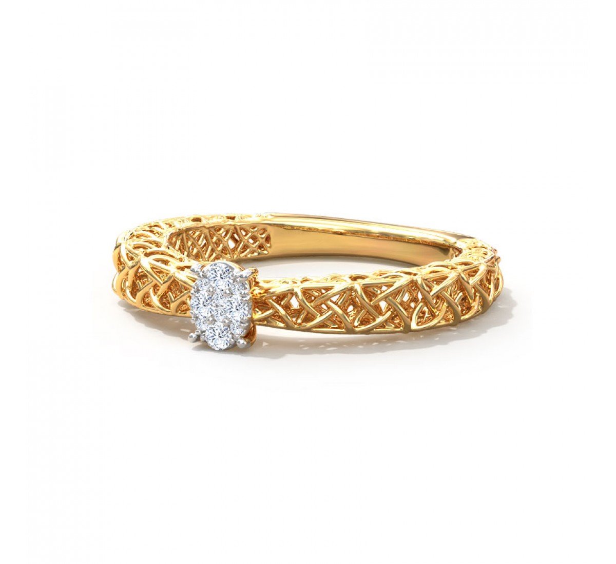 Cursive Primrose Diamond Ring