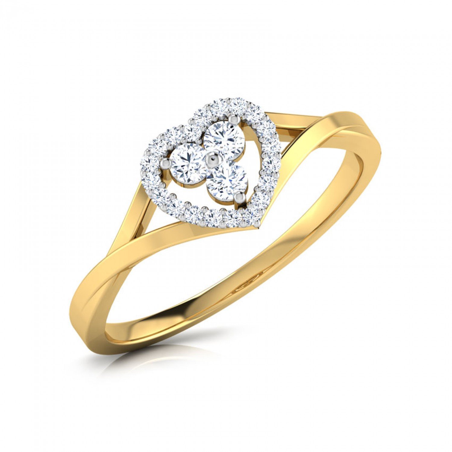 Scallop Twisty Diamond Ring