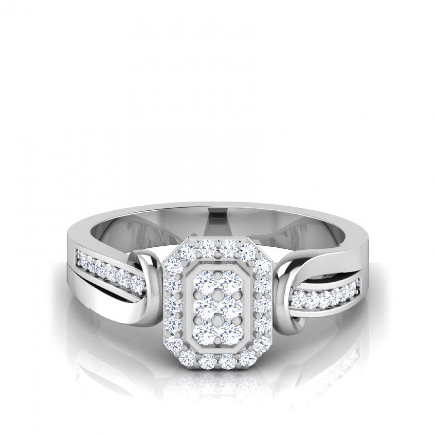 Triplet Glowing Adorn Diamond Ring
