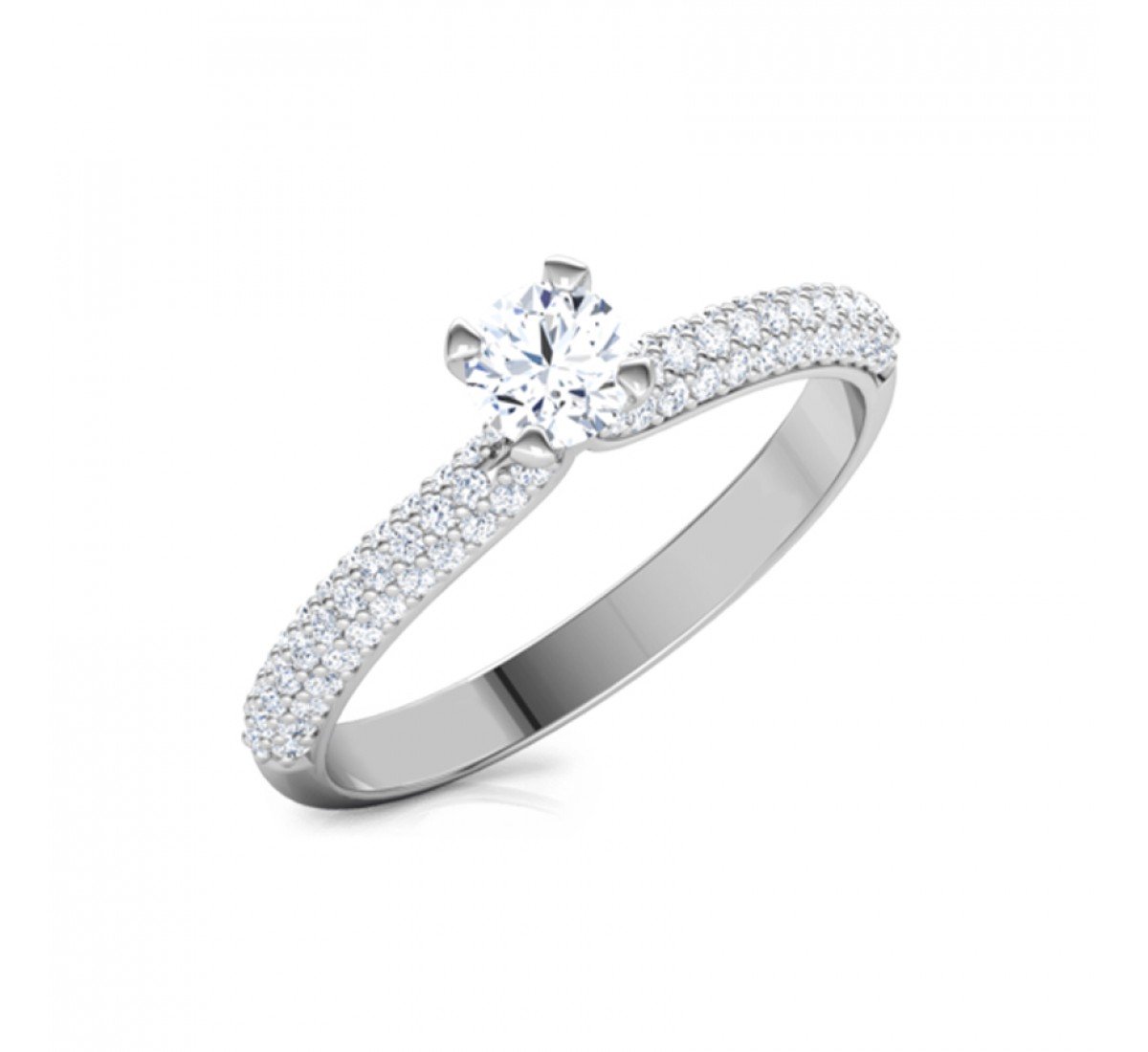 Aurorium Solitaire Diamond Ring
