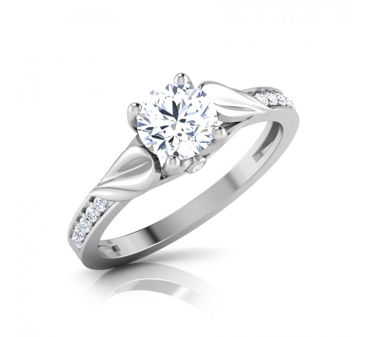 Apogeeon Spiral Solitaire Diamond Ring