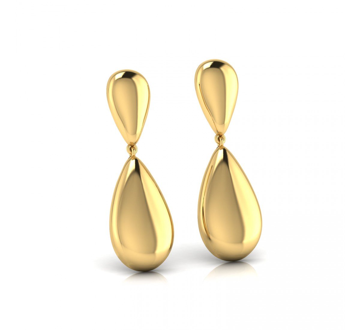 Dangling Gauhar Gold Earrings