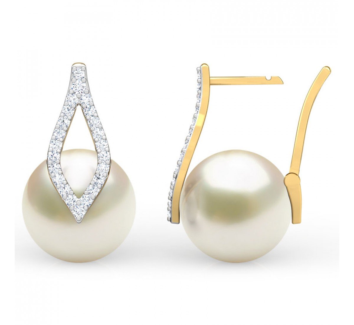 Everlasting Pearl Diamond Earrings