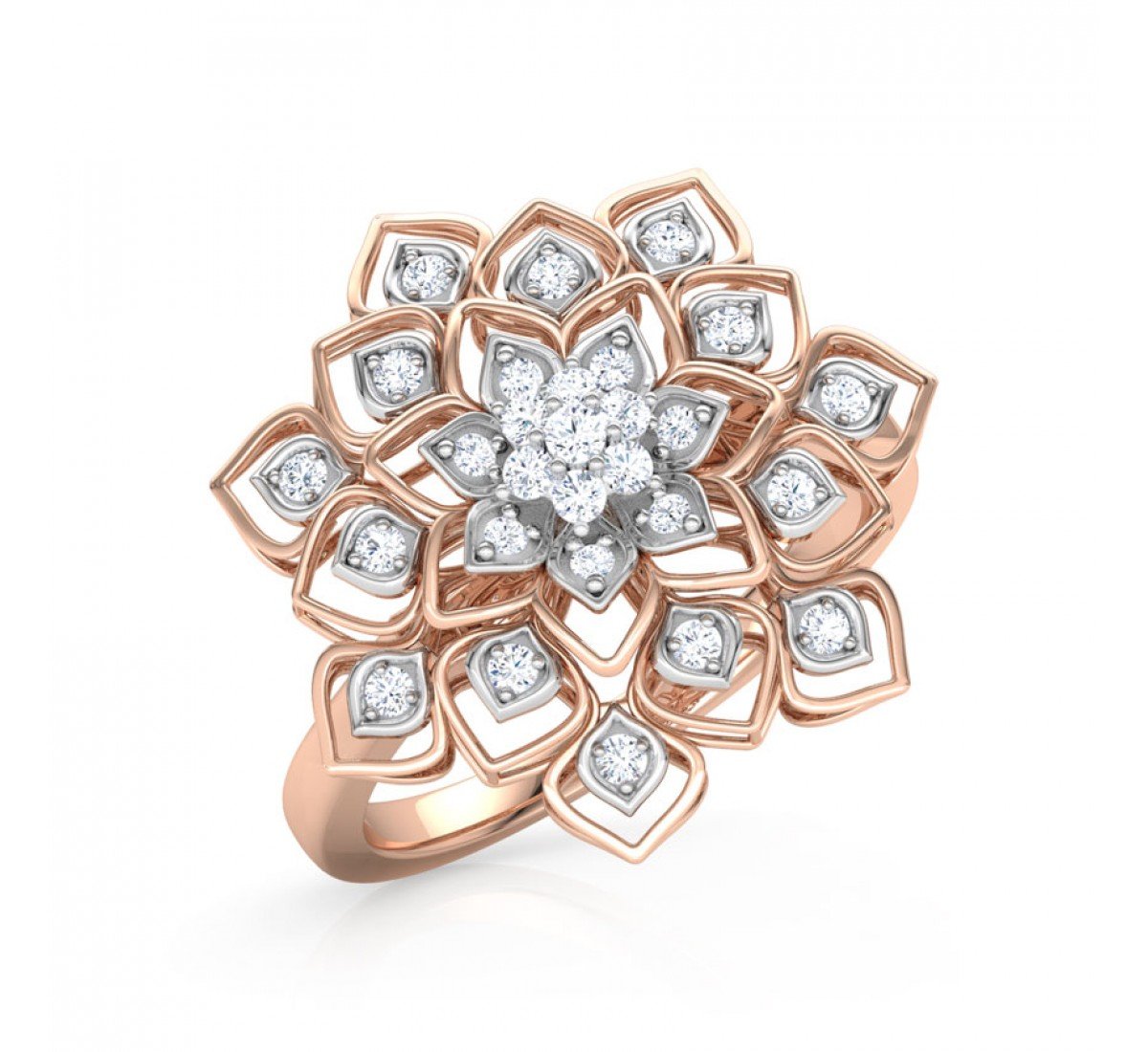 Glistening Cocktaile Diamond Ring