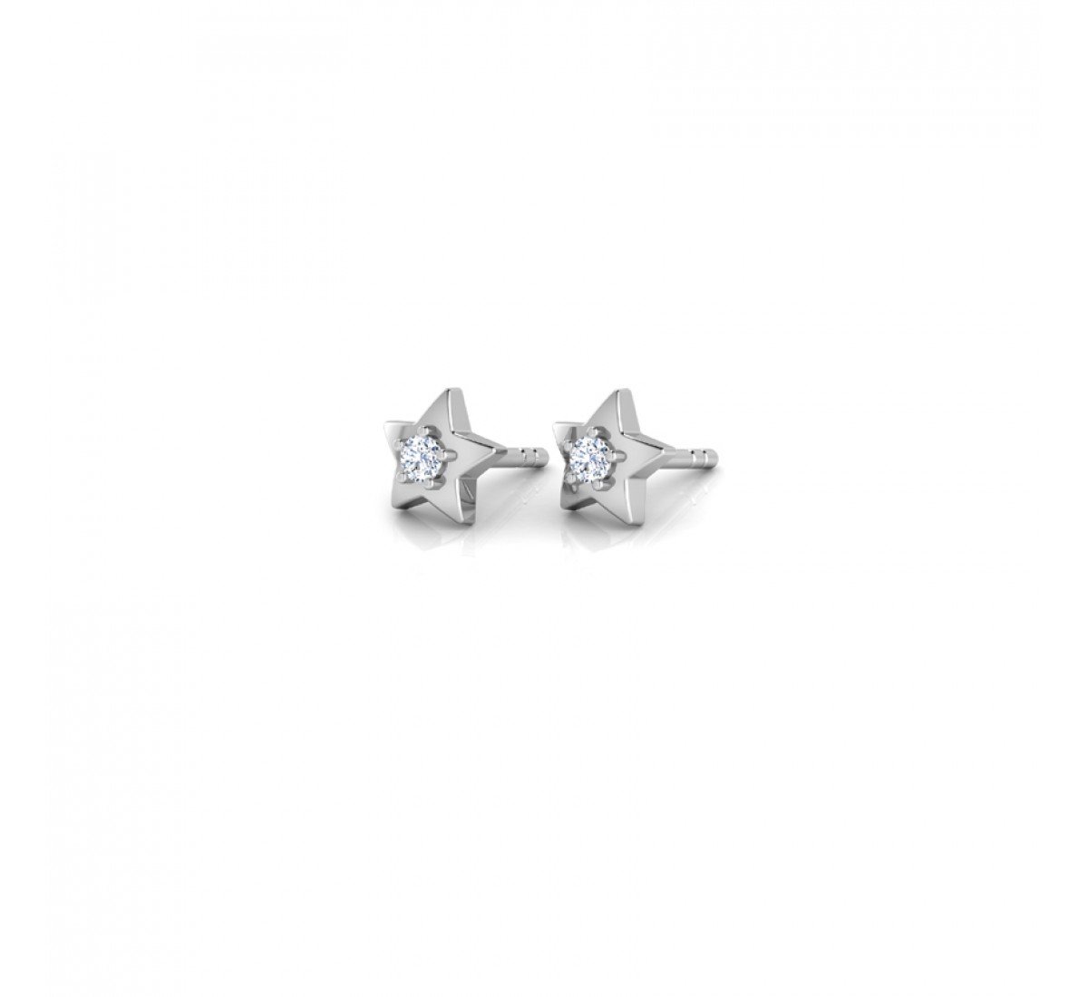 Star Shine Diamond Stud Earrings