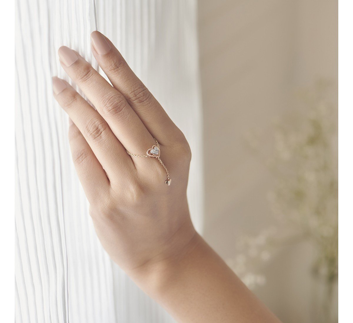 Esha Heart Diamond Flexi Ring
