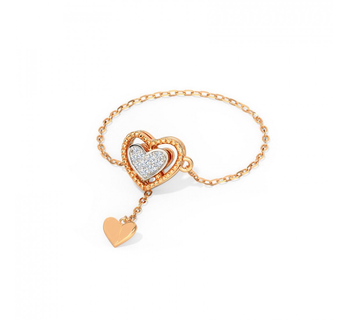Esha Heart Diamond Flexi Ring