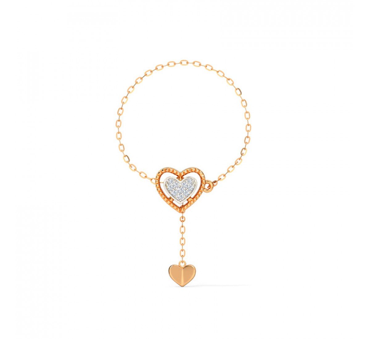 Esha Heart Diamond Flexi Ring