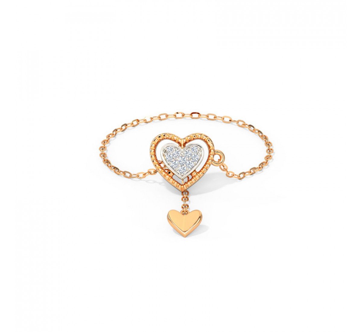 Esha Heart Diamond Flexi Ring
