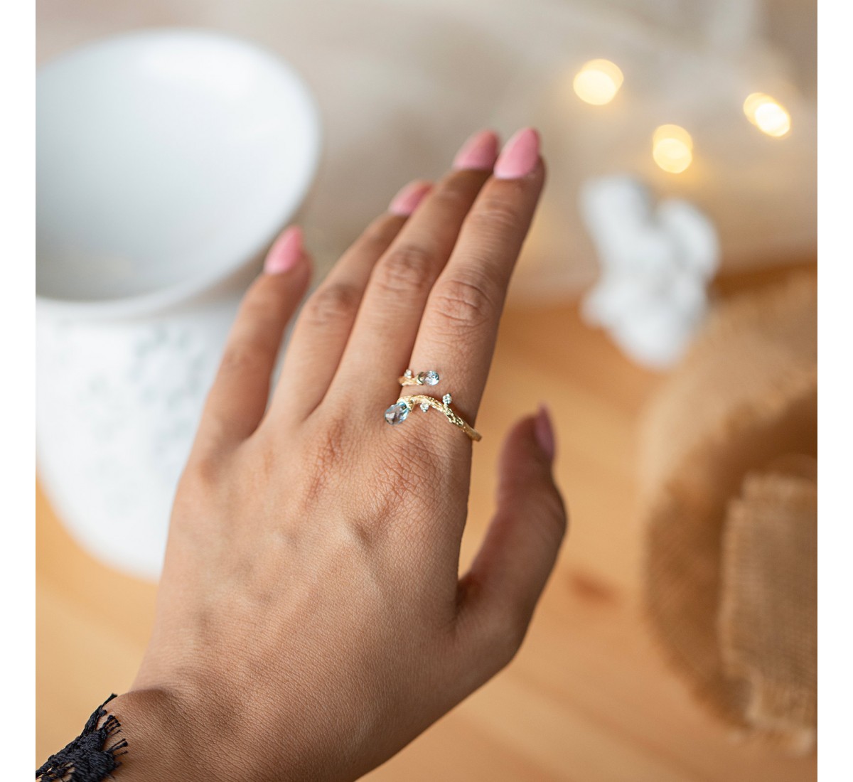Stellan Dewdrops Gemstone Rin