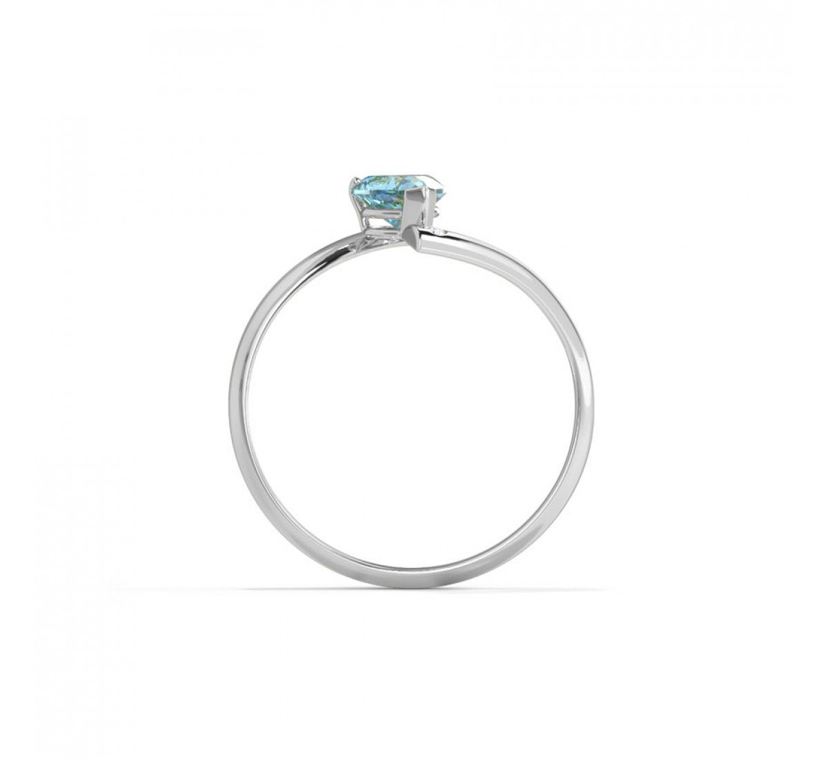 Becca Heart Blue Topaz Gemstone Ring