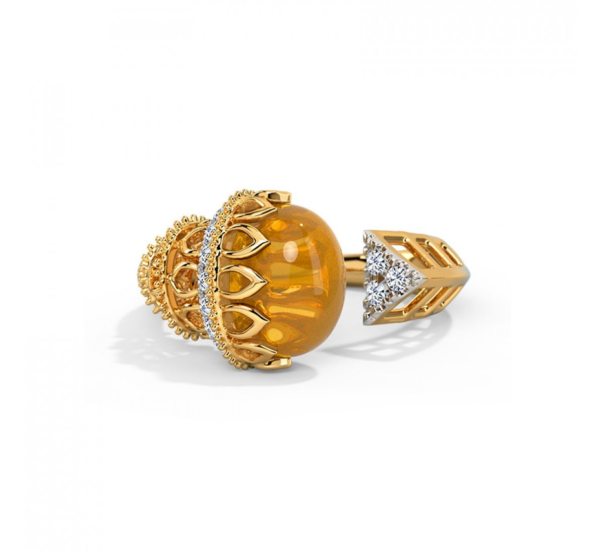 Bohemian Floral Gemstone Ring