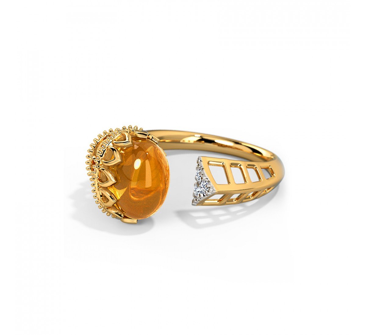 Bohemian Floral Gemstone Ring