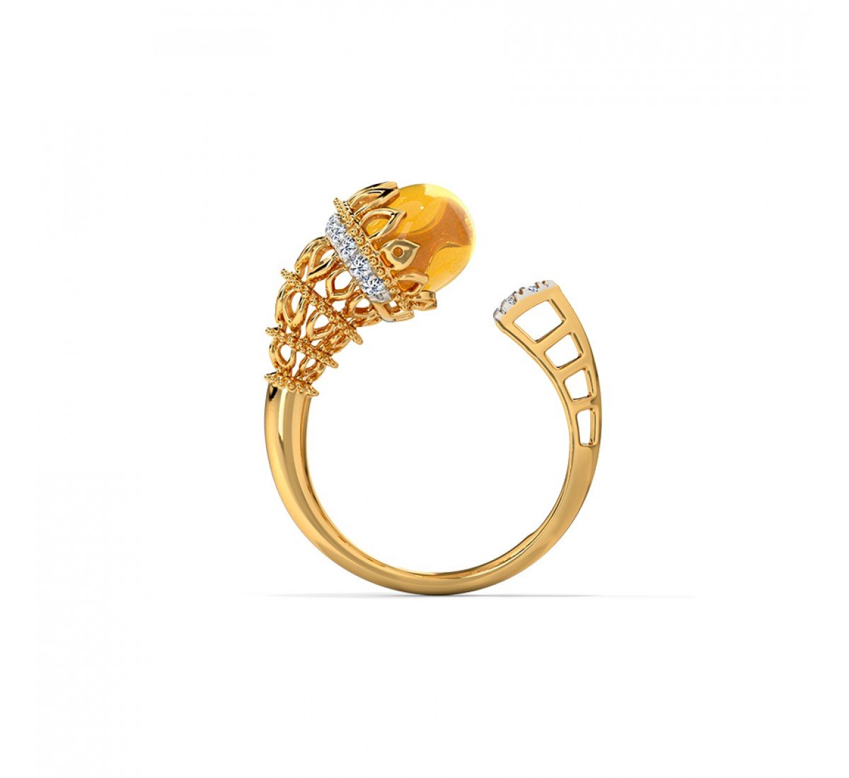 Bohemian Floral Gemstone Ring