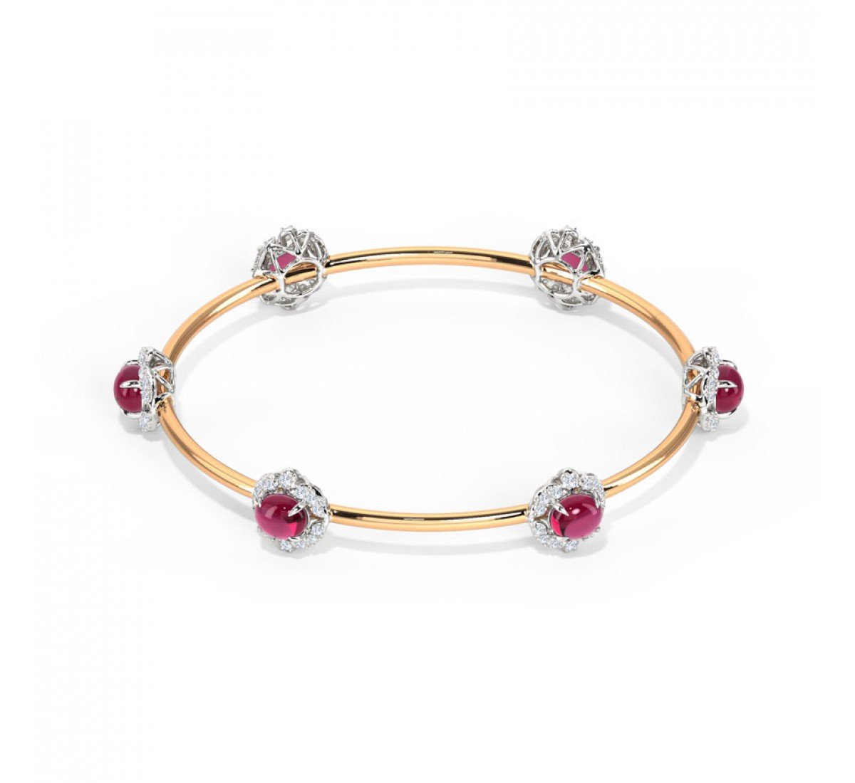 Crest Rosy Gemstone Bangle