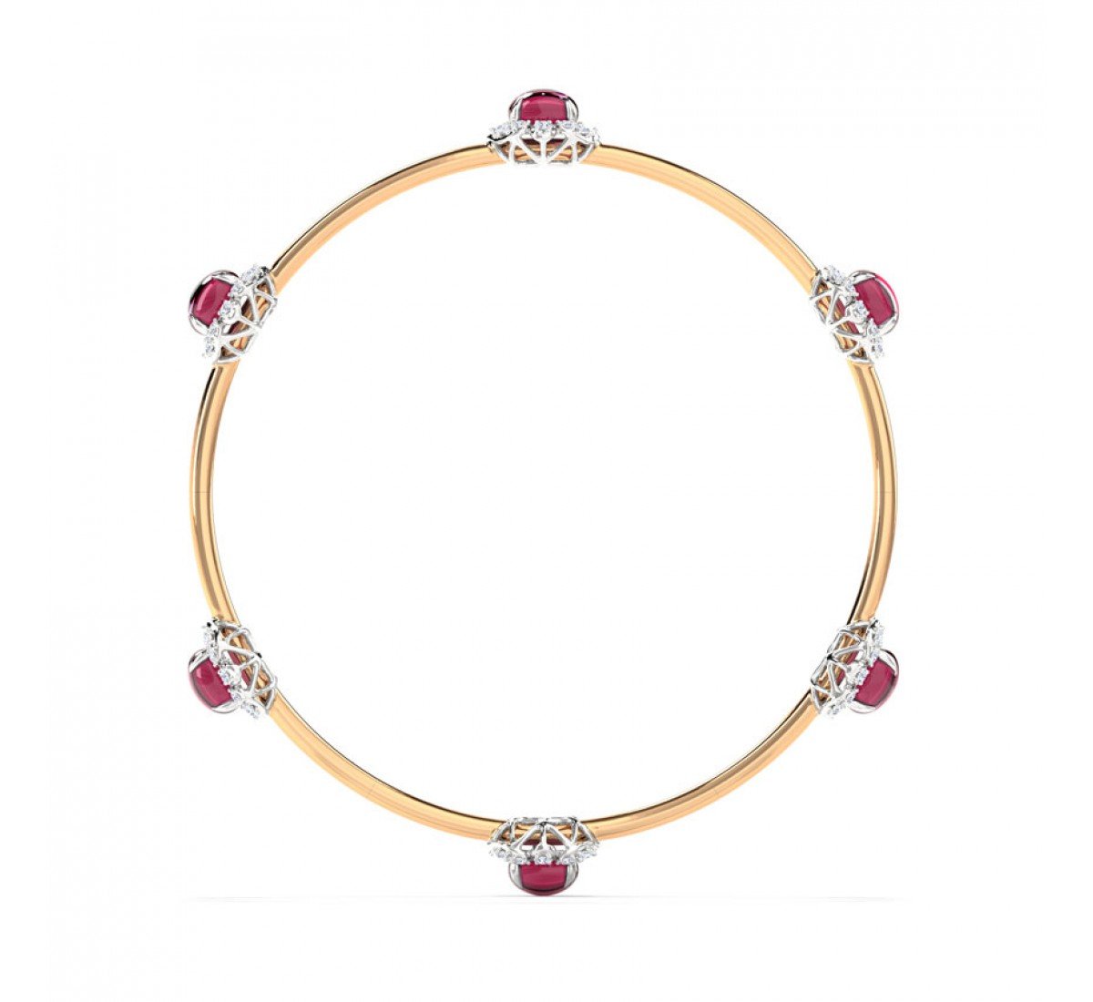 Crest Rosy Gemstone Bangle