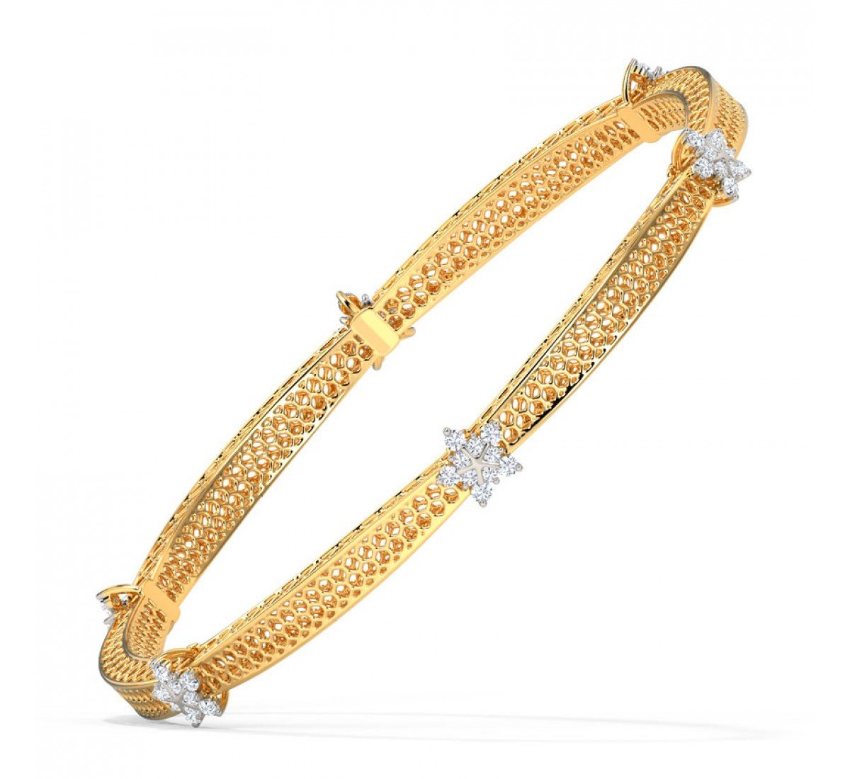 Dharma Mesh Diamond Bangle
