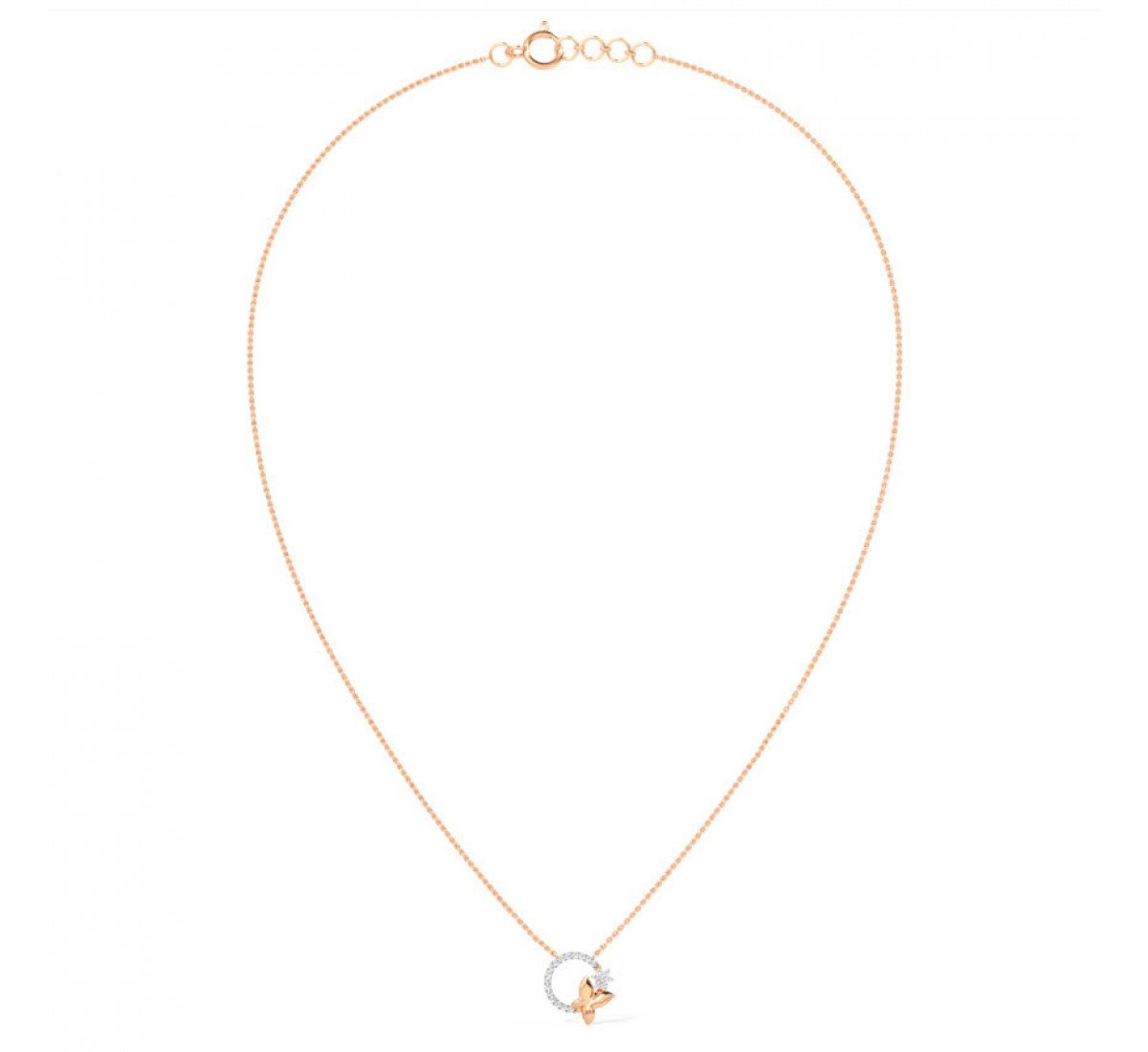 Tropic Butterfly Diamond Necklace