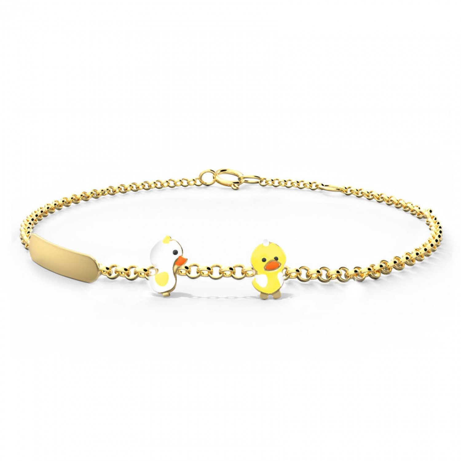Cute Duckling Kids' Gold Bracelet